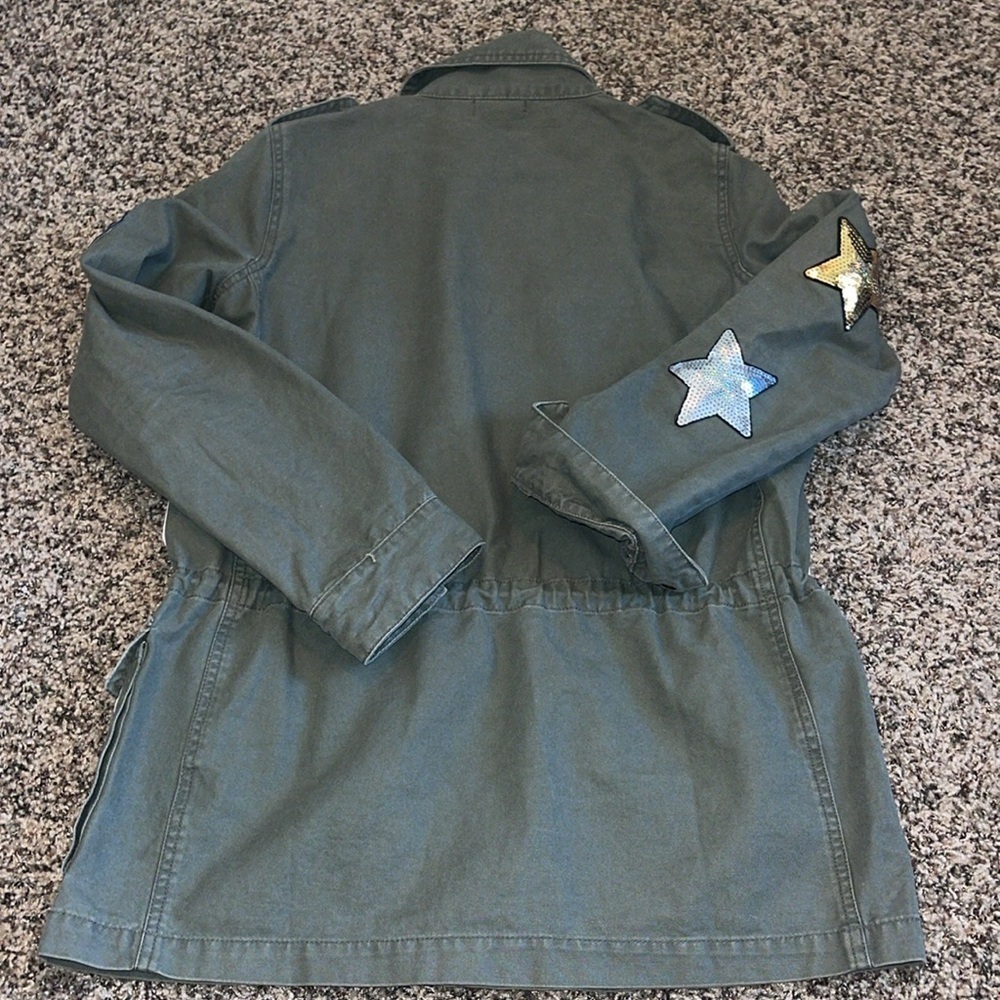 Sunset + Spring Green Patch Jacket Women's Size Xs - image 5